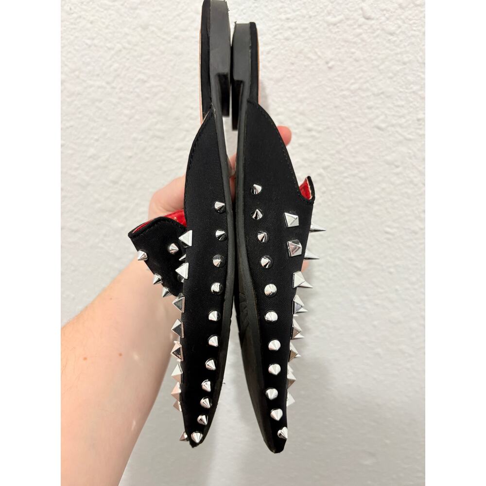 Azalea Wang Spiked Mules Studded Flats Emo Goth Whimsygoth - Picture 5 of 7